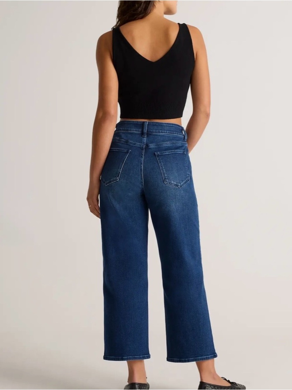 Quince Bella Stretch Patch Pocket Wide Leg Jeans 27/28 - Picture 3 of 12